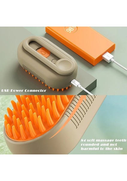 Buharlı Kedi Fırça 3 In 1 Elektrikli Sprey Köpek Saç Fırçaları Yumuşak Silikon Pet Epilasyon Fırçaları Evcil Hayvan Bakım Masaj Taraklar (Yurt Dışından) fırsatları