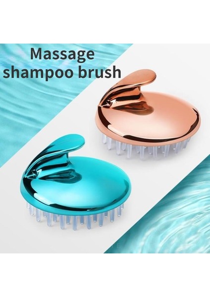 Silikon Kafa Vücut Yıkama Temiz Bakım Saç Kökü Kaşıntı Saç Derisi Masaj Tarak Duş Fırçası Banyo Spa Kepek Önleyici Şampuan 1 Adet (Yurt Dışından)