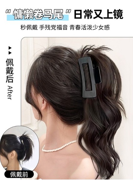 Peruk At Kuyruğu Kadın Örgü Simülasyon Tatlı Serin Kore Tarzı Serisi Köpekbalığı Klip At Kuyruğu Kıvırcık Saç Yarım Kravat Yüksek At Kuyruğu Peruk Kavrama (Yurt Dışından) fiyatları