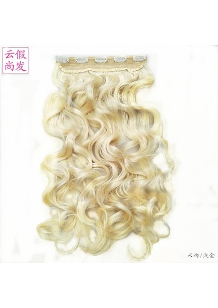 Avrupa ve Amerikan Tarzı Peruk Tek Parça Beş Haki Beyaz Dikişsiz Kıvırcık Saç Saç Uzatma Yüksek Sıcaklık Fiber Postiş Klip Dış Ticaret Tedarik (Yurt Dışından)