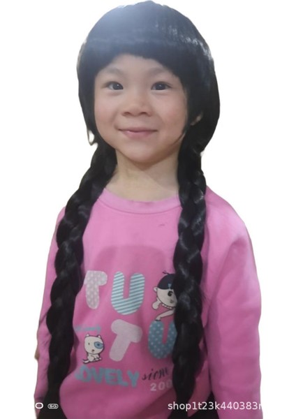 Adams Peruk Kızı Çarşamba Addams Siyah Orta Büküm Örgü Çarşamba Peruk (Yurt Dışından) fırsatları