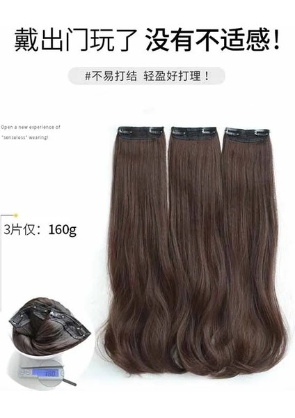 Kadın Üç Parçalı Mikro Rulo Peruk Görünmez Dikişsiz Doğal Simülasyon Orta Uzunlukta Dikişsiz Saç Uzatma Üç Parçalı Tam Kafa Yama (Yurt Dışından) modelleri