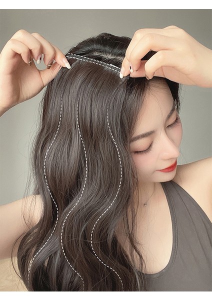 Saç Paketi Kabarık Kafa Su Dalgalanma Peruk Seti Kadın Iki Tarafı Ek Saç Ölçer Yükseklik Kafatası Üst Altlık Saç Kökü Görünmez Kıvırcık Saç Peruk (Yurt Dışından) fırsatları