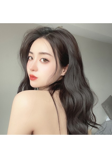 Saç Paketi Kabarık Kafa Su Dalgalanma Peruk Seti Kadın Iki Tarafı Ek Saç Ölçer Yükseklik Kafatası Üst Altlık Saç Kökü Görünmez Kıvırcık Saç Peruk (Yurt Dışından) indirimleri