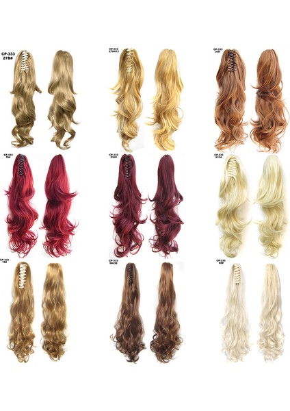 Gerçek Atış Uzun Katmanlı Pençe Klip At Kuyruğu Kıvırcık Saç Kaplan Klip Kadınlar Için At Kuyruğu Tekel Peruk (Yurt Dışından)