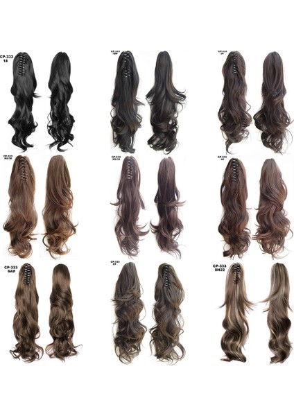 Gerçek Atış Uzun Katmanlı Pençe Klip At Kuyruğu Kıvırcık Saç Kaplan Klip Kadınlar Için At Kuyruğu Tekel Peruk (Yurt Dışından) modelleri
