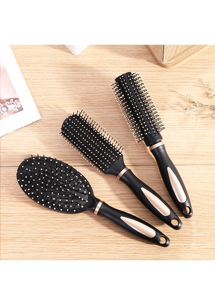 Beautybıgbang Anti-Statik Kıvırcık Saç Tarak Ev Erkekler ve Kadınlar Kuaförlük Tarak Masaj Tarak Kaburga Tarak Sevimli Iç Toka Şekli Rulo Tarak (Yurt Dışından)