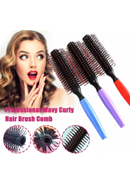Kadın Dalgalı Kıvırcık Saç Fırçası Tarak Silindir Şekli Kuaför Femal Dropshipping Şekillendirici Saç Rengi Rastgele Araçları Kuru Islak A4T6 (Yurt Dışından)