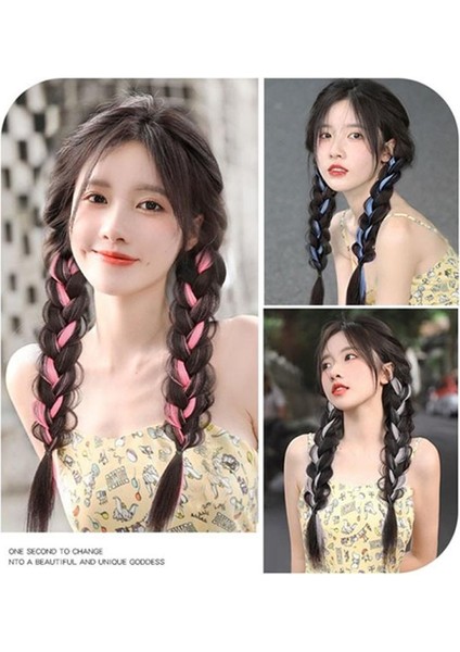 Doğal Örgü Saç Kıvırcık Örgüler Saç Uzatma Sentetik Kuyruk Peruk Kadınlar Için (Yurt Dışından) fiyatları