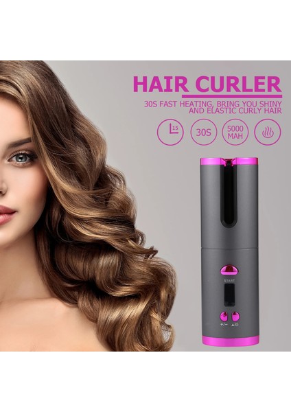 Otomatik Saç Bigudi Şarj Edilebilir Döner Bukle Makinesi Bukleler Dalgalar LCD Ekran Seramik Profesyonel Kıvırcık Araçları (Yurt Dışından) modelleri