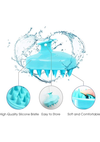 Esogoal Saç Yıkama Fırçası Saç Derisine Masaj Fırçası Silikon Kafa Kepek Önleyici Şampuan Saç Bakımı Masaj Tarak (Yurt Dışından) fırsatları