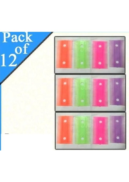 12'li Paket Yüksek Kaliteli Anti Lice Saç Tarağı Kanghi Çok Renkli Saf Plastik Tarak Kanghi (Yurt Dışından)
