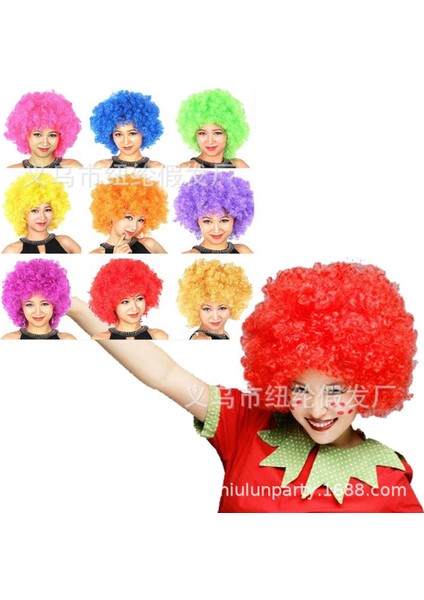Avrupa Kupası Dünya Kupası Bayrağı Renkleri Peruk Hayranları Parti Malzemeleri Afro Başlık Karnaval Festivali Sahne (Yurt Dışından)