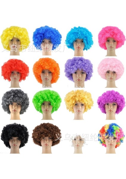 Avrupa Kupası Dünya Kupası Bayrağı Renkleri Peruk Hayranları Parti Malzemeleri Afro Başlık Karnaval Festivali Sahne (Yurt Dışından) fırsatları