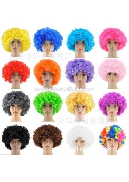 Avrupa Kupası Dünya Kupası Bayrağı Renkleri Peruk Hayranları Parti Malzemeleri Afro Başlık Karnaval Festivali Sahne (Yurt Dışından) indirimleri