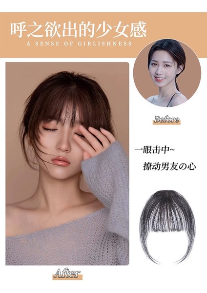 Hava Patlama Peruk Kadın Kafa Tam Gerçek Saç Doğal Alın Fransız Sahte Patlama Yama Ince Stil Düz Patlama (Yurt Dışından) fiyatları