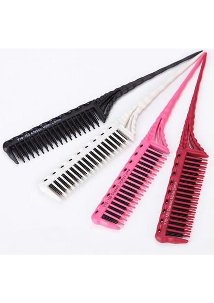 Adet 3-Row Diş Saç Tarak Dolaşık Açıcı Saç Fırçası Pin Kuyruk Tarak Saç Boyama Tarak Berber Kuaförlük Tarak Salon Saç Şekillendirici Araçları (Yurt Dışından)