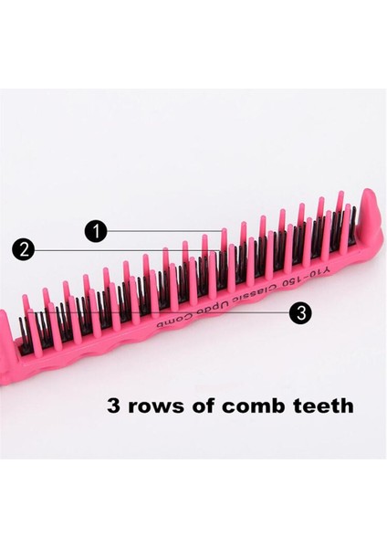 Adet 3-Row Diş Saç Tarak Dolaşık Açıcı Saç Fırçası Pin Kuyruk Tarak Saç Boyama Tarak Berber Kuaförlük Tarak Salon Saç Şekillendirici Araçları (Yurt Dışından)