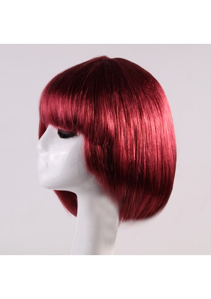 Cadılar Bayramı Renk Öğrenci WIGBOB0HEAD Parti Malzemeleri Giydirme Öğrenci Kafası Kısa Peruk Bobhaircut Sahne (Yurt Dışından) modelleri