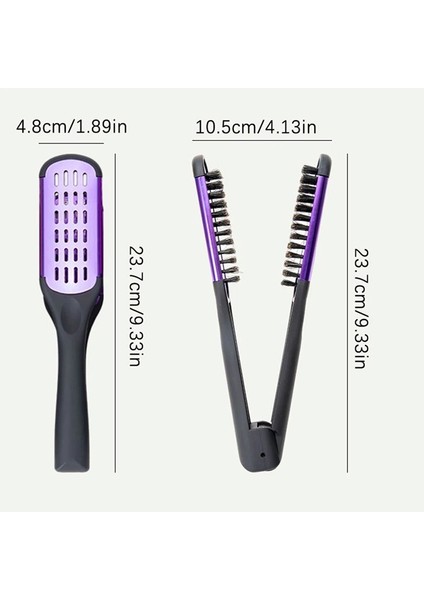 1 Pc Pro Kuaförlük Düzleştirici Naylon Saç Düzleştirici Çift Fırçalar V Şekli Tarak Kelepçe Zarar Vermez Şekillendirici Araçları Dıy Ev (Yurt Dışından) fiyatları