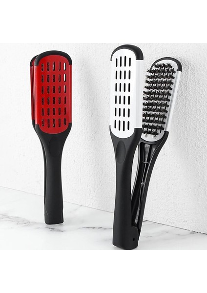 1 Pc Pro Kuaförlük Düzleştirici Naylon Saç Düzleştirici Çift Fırçalar V Şekli Tarak Kelepçe Zarar Vermez Şekillendirici Araçları Dıy Ev (Yurt Dışından) fırsatları