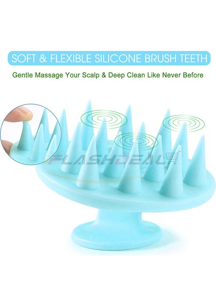 Iflashdeal Saç Yıkama Fırçası Saç Derisine Masaj Fırçası Silikon Kafa Kepek Önleyici Şampuan Saç Bakımı Masaj Tarak (Yurt Dışından) modelleri