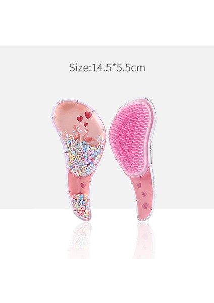 Saç Tarak Kadın Saç Derisi Masaj Fırçası Flamingo Kuaförlük Tt Sevimli Karikatür Baskı Islak Kıvırcık Detangle Fırça Saç Modelleri Aracı (Yurt Dışından)