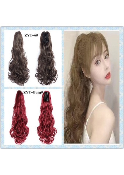 Peruk At Kuyruğu Kadın Uzun Saç Büyük Dalga Kavrama Uzun Kıvırcık Saç Yüksek At Kuyruğu Peruk Seti (Yurt Dışından)