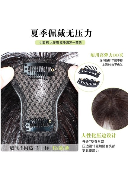 Patlama Peruk Kadın Kafa Üst Saç Değiştirme Sahte Patlama Gerçek Saç Simülasyon Insan Saç Hafif Yüksek Kafatası Üst Kapak Gri Saç Peruk Seti (Yurt Dışından) modelleri