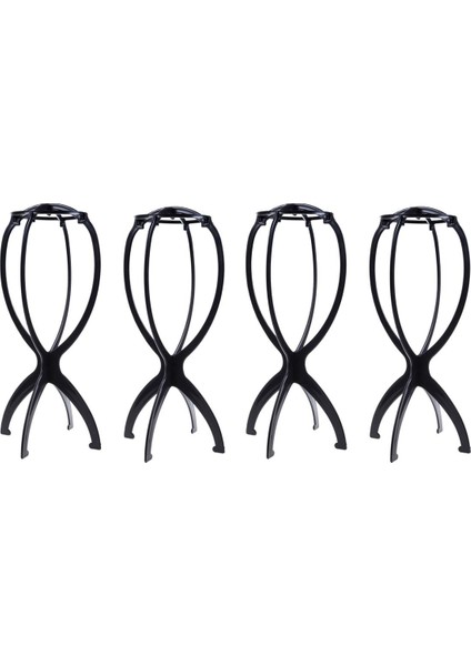 4 Adet Katlanır Plastik Peruk Saç Şapka Kap Tutucu Standı Ekran Aracı Peruk Dr (Yurt Dışından)