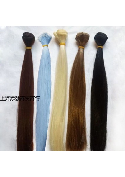 Yüksek Sıcaklık Fiber Saç Paketi Ekstra Yumuşak Ipek Peruk Malzemesi Bjd Doll Taklit Süt Ipek Yumuşak Ipek Saç Için 3 Dört Nokta (Yurt Dışından)