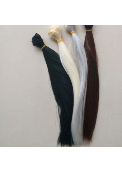 Yüksek Sıcaklık Fiber Saç Paketi Ekstra Yumuşak Ipek Peruk Malzemesi Bjd Doll Taklit Süt Ipek Yumuşak Ipek Saç Için 3 Dört Nokta (Yurt Dışından) modelleri