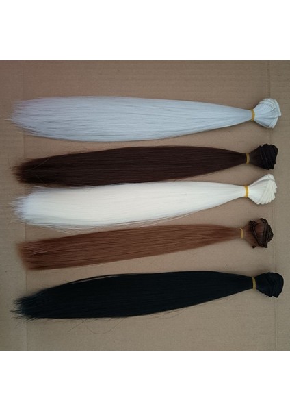 Yüksek Sıcaklık Fiber Saç Paketi Ekstra Yumuşak Ipek Peruk Malzemesi Bjd Doll Taklit Süt Ipek Yumuşak Ipek Saç Için 3 Dört Nokta (Yurt Dışından) fırsatları