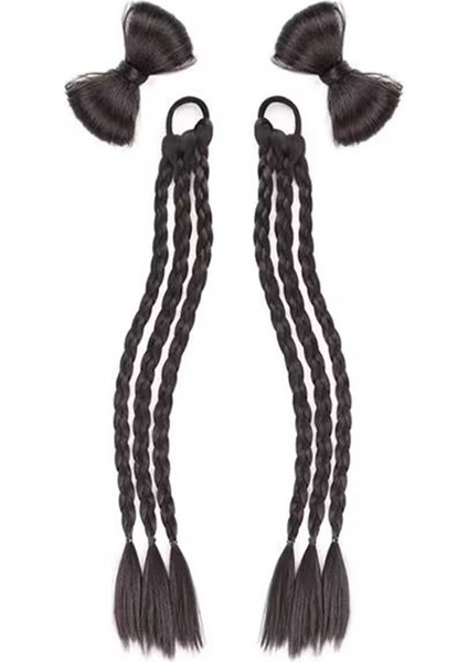 Kadınlar Için Peruk Y2K Sıcak Kız Yay Örgülü Boks Örgü Çift At Kuyruğu (Yurt Dışından) indirimleri