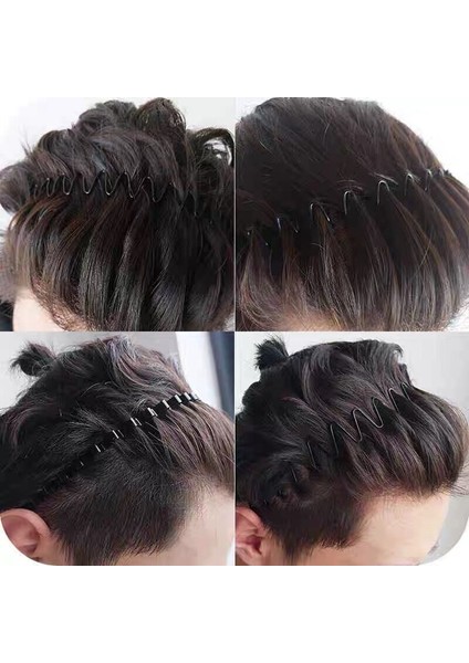 Saç Bandı Kafa Bandı Çelik Erkek Kadın Cekak Rambut Besi Lelaki Saç Bandı 加宽加厚洗脸发箍网红男女金属波浪形头箍男 (Yurt Dışından) fırsatları