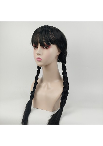 Addams Perukamerikan Tv Dizisi Adams Peruk Siyah Çift Perukcostam Baş Örtüsü Stokta (Yurt Dışından) modelleri