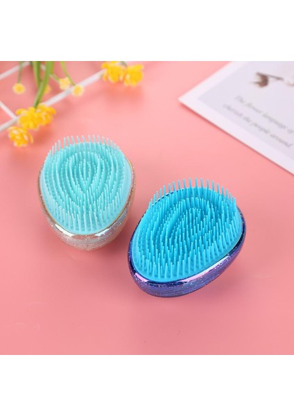 Dolaşık Açıcı Tarak Yumurta Yuvarlak Şekil Kadın Şeffaf Yuvarlak Şekil Kolu Kavrama Kıvırcık Saç Salon Saç Bakımı Için (Yurt Dışından)