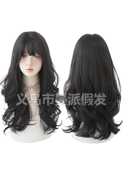 Internet Ünlü Peruk Kadın Uzun Kıvırcık Saç Büyük Dalga Ince Hava Patlama Saç Modeli Gerçekçi Peruk Kılıf Tam Kafa Peruk Stokta (Yurt Dışından) fırsatları