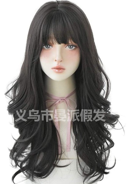 Internet Ünlü Peruk Kadın Uzun Kıvırcık Saç Büyük Dalga Ince Hava Patlama Saç Modeli Gerçekçi Peruk Kılıf Tam Kafa Peruk Stokta (Yurt Dışından) indirimleri