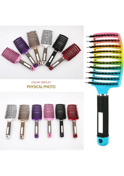 Kıl Naylon Saç Fırçası Kızlar Saç Derisi Masaj Tarak Kadınlar Için Islak Kıvırcık Detangle Saç Fırçası Salon Kuaförlük Şekillendirici Aracı (Yurt Dışından) fırsatları