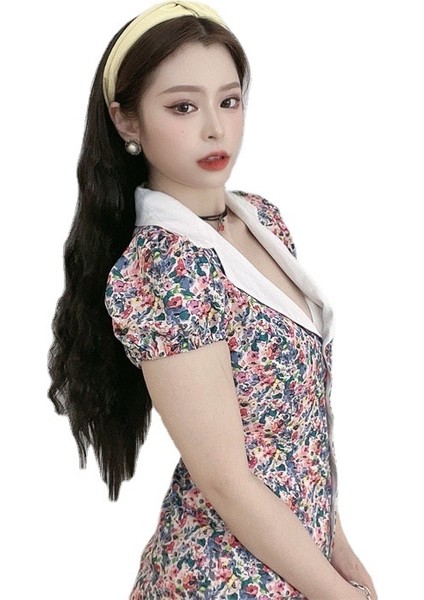 Saç Bandı Peruk Kadın Su Dalgalanma Kimyasal Elyaf Yarım Başlık Simülasyon Saç Uzun Kıvırcık Saç (Yurt Dışından) indirimleri