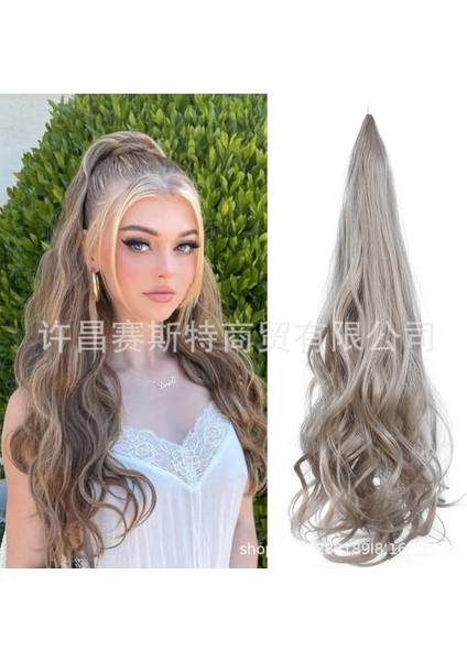 Dış Ticaret Sınır Ötesi Avrupa ve Amerikan Kimyasal Fiber Peruk 32IN Peruk At Kuyruğu Yara Saç Uzatma Peruk Sıcak Peruk (Yurt Dışından)