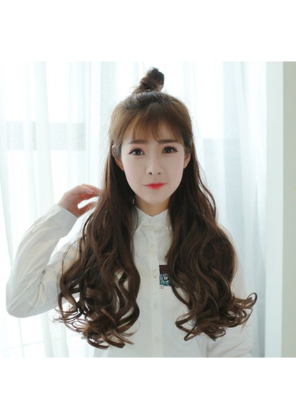 Peruk Seti Uzun Kıvırcık Saç Tek Parça Iki Klip Rulo Saç Uzatma Postiş Klip Nefes Alabilir (Yurt Dışından) modelleri