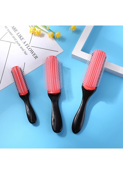 9-Rows Dolaşık Açıcı Kıvırcık Saç Fırçası Denman Detangler Saç Fırçası Baş Masaj Aleti Kadınlar Erkekler Için Düz Islak Saç Tarak Ev Salon (Yurt Dışından) fiyatları