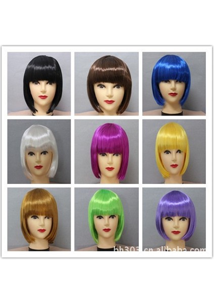 Bobohead Öğrenci Saç Wavebobohead Peruk Kılıf Çocuk Renkli Peruk Kılıf Saçak Topu Peruk (Yurt Dışından) fırsatları