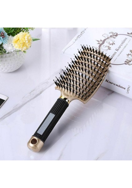 Kadın Islak Kıvırcık Tarak Kıl Naylon Saç Fırçası Saç Derisi Masaj Tarak Detangle Saç Fırçası Salon Kuaförlük Profesyonel Aracı (Yurt Dışından) fırsatları