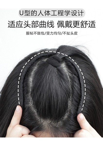 Peruk Seti Kadın Büyük Dalga Kıvırcık Saç Tek Parça Doğal ve Kabarık Ekstra Saç Peruk Uzun Saç Dikişsiz Saç Uzatma U-Şekilli (Yurt Dışından) modelleri