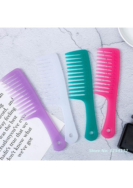 Geniş Diş Kuaför Tarak Isıya Dayanıklı Kadın Islak Kanca Kıvırcık Saç Fırçaları Pro Salon Boyama Şekillendirici Araçları Saç Tarak (Yurt Dışından)