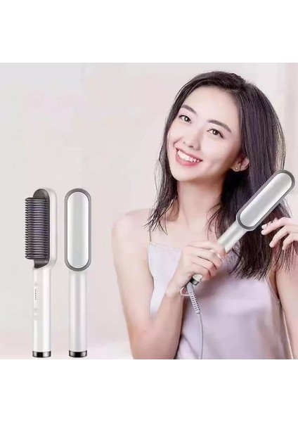 FH909 Elektrikli Saç Düzleştirici Tarak 2'si 1 Arada Saç Düz ve Kıvırcık Şekillendirici (Yurt Dışından) fiyatları