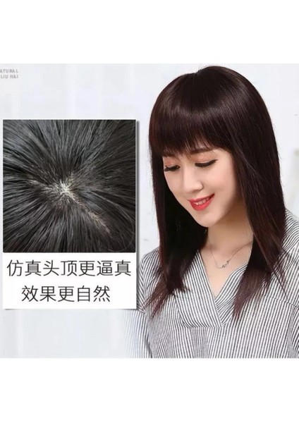 Peruk Kadın Orta Uzun Düz Saç Tam Baş Peruk Uzun Saç Gerçekçi Peruk Kılıf Orta Yaşlı Anne Peruk Düz Kakül Uzun Saç (Yurt Dışından) indirimleri